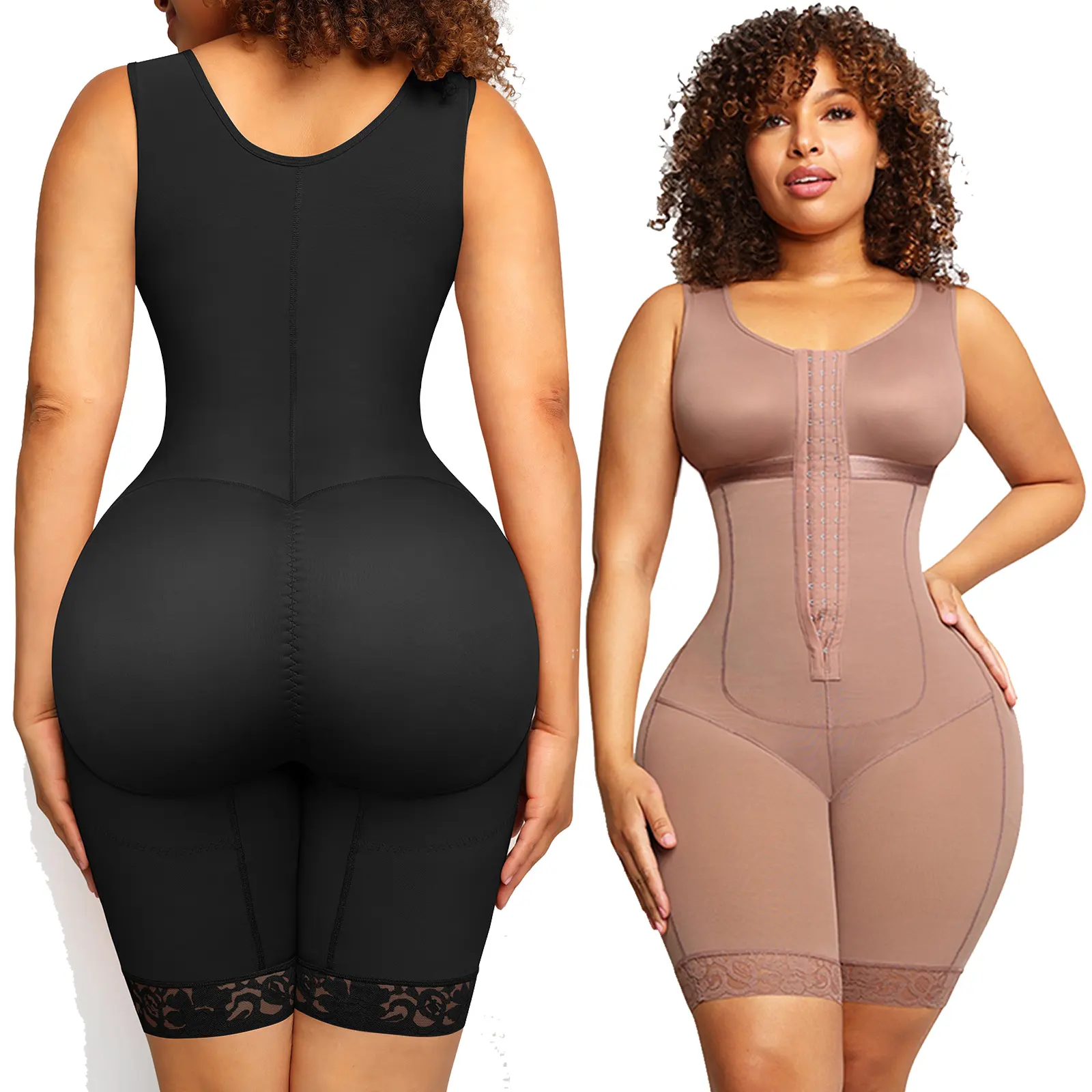 HEXIN Großhandel New Design Side Just Fajas Colombia nas hohe Kompression Frauen Bauch Kontrolle Ganzkörper Shaper Faja Shape wear