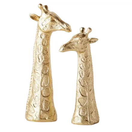 Escultura de animales, decoración moderna para el hogar, estatuas de jirafa dorada para decoración del hogar, regalos de boda, Color dorado con la mejor calidad