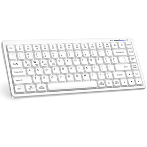Teclado de modo dual Teclado BT 84 teclas Estructura de botón de pie de tijera Recargable 2,4G Teclado de computadora Offiec inalámbrico - Product Image 1
