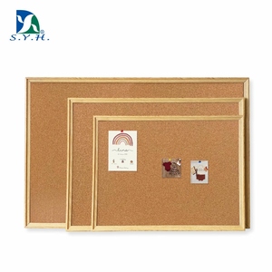 Klas taklit ahşap çerçeve Memo mantar pano mantar bülten tahtası duvar dekor mesaj panosu olarak kullanın - Product Image 1
