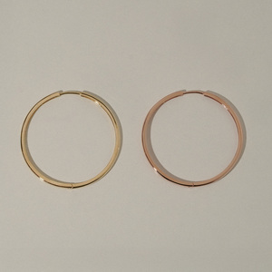 Kadın Trendy büyük yüzük Hoop Artpierce 14k katı altın ince damızlık küpe severler tasarım parti takı toptan - Product Image 3