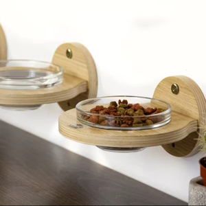 Besleyici ile duvara monte ahşap köşe kedi Tee raf dikey tırmanma kulesi kedi ağacı ile Perching ve besleme istasyonu - Product Image 1