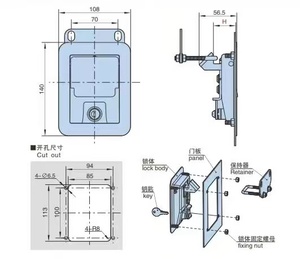 Durable Anti-Theft MS939 Door <strong>Lock</strong> <strong>Key</strong> Unlock Way Polished Finish Made of Steel Aluminium and Zinc Alloy - Product Image 4
