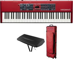 IN STOCK <strong>Nord</strong> Piano 5 <strong>73</strong>-<strong>Key</strong> Digital Piano Bundle with <strong>Nord</strong> Soft Case (Wheels) and Dust Cover (3 Items) - Product Image 1