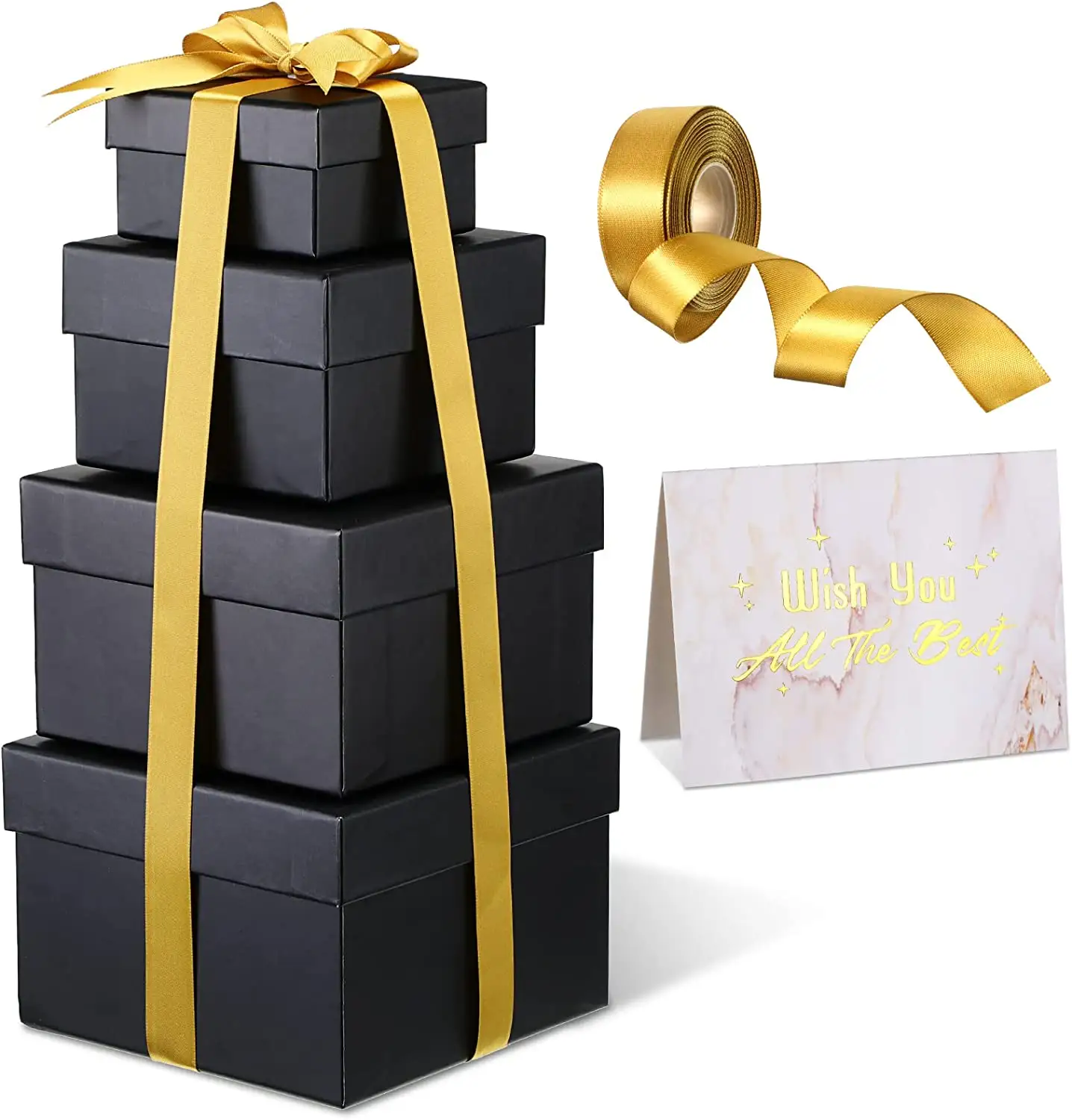 Quadratische Boxen Stapelbare Geschenk boxen Dekorative Papp schachtel mit Band für Weihnachts geburtstag Hochzeits feier Geschenk