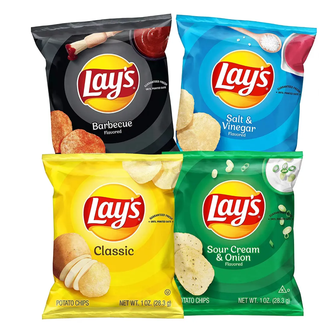 Lay's Potato Chip Variety pack Vente en gros, chips de pommes de terre salées, 1.5 onces (42.52g) chacune, 40 paquets comptent fournisseur en gros