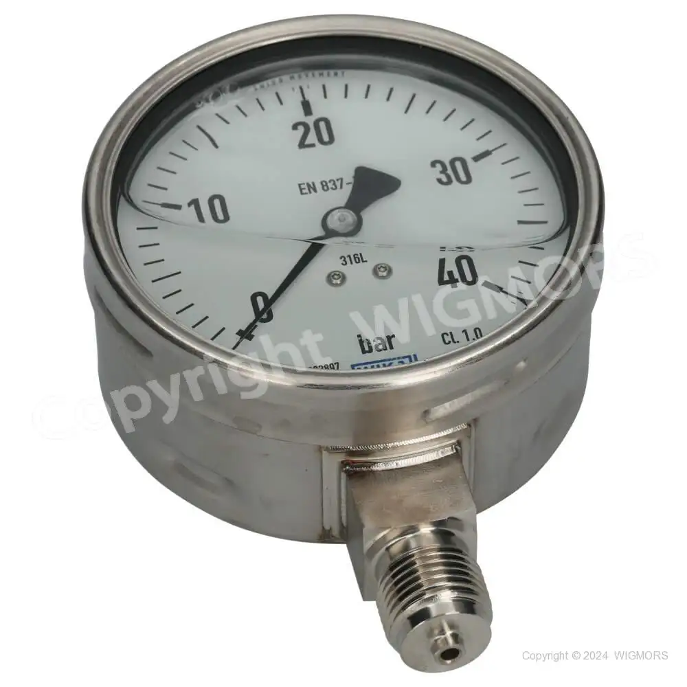 Manifold gauge glycerin WIKA fi-100 [0-40 bar] G1/2"