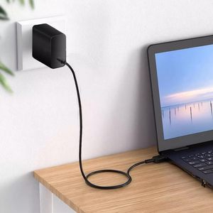 USB C ince uçlu dizüstü bilgisayar şarj kablosu, USB Tip C erkek Thinkpad, Lenovo Yoga için kare dönüştürücü 100W PD girişi - Product Image 3