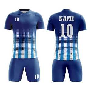 卸売男性サッカーユニフォームサッカージャージーフルダイ昇華サッカーキットカスタマイズロゴ付きフルセットサッカーキット