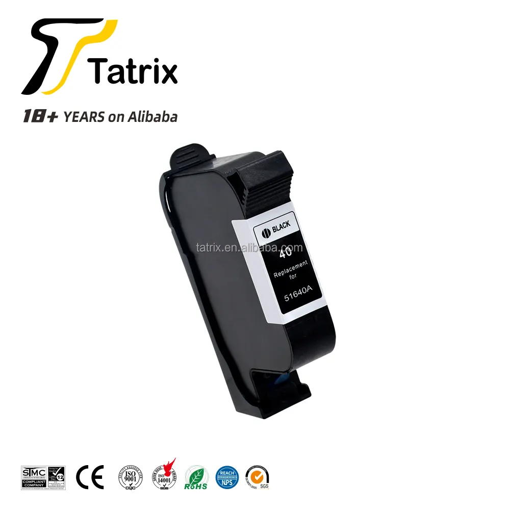 Tatrix for hp40 ink cartridge Remanufactured Black Inkjet Ink Cartridge 51640A 40a ink cartridge for hp Deskjet 250C Printer