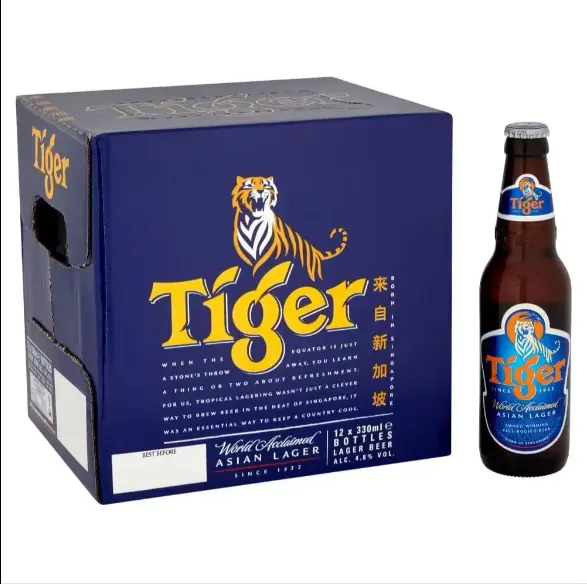 Distribuidores de cerveza Tiger baratos cerveza Tiger en línea a granel/botellas de cerveza Tiger al por mayor 300ml/comprar cerveza Carta Tiger en línea