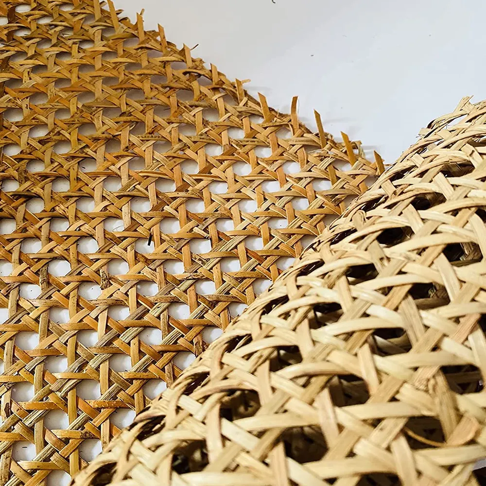 Premium Quality 18 Wide Natural Rattan Hexagon Cane Weave Pre-Woven Open Mesh for Caning Chair, Furniture & Craft