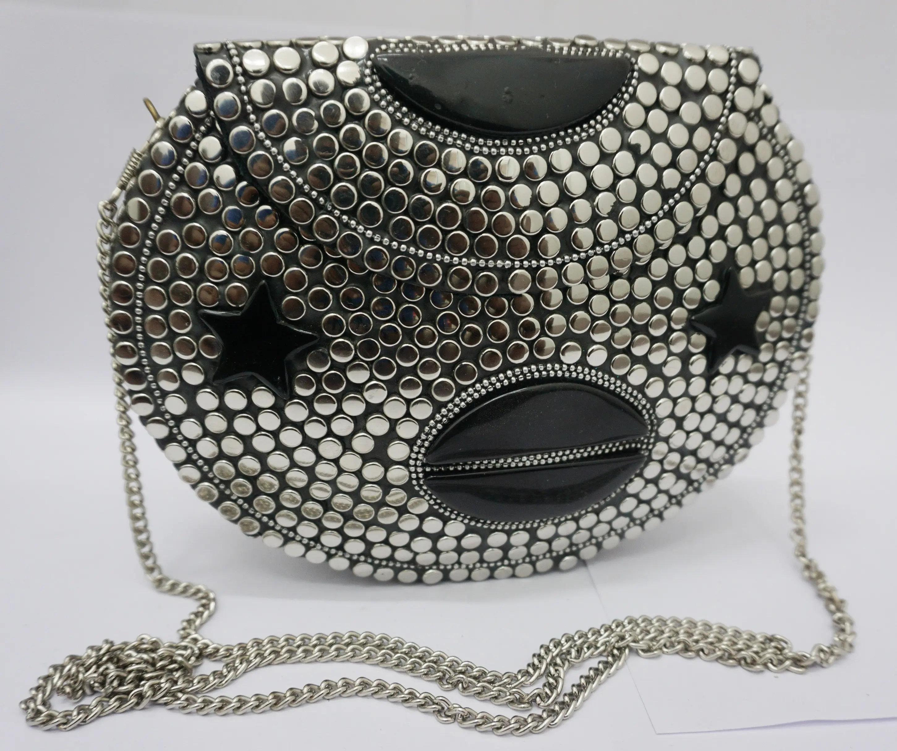 Stone Clutch Luxury Design Handmade Bags Silver Evening Designer Ready to Ship Sa Resin Brass Mosaic with Metal from indian