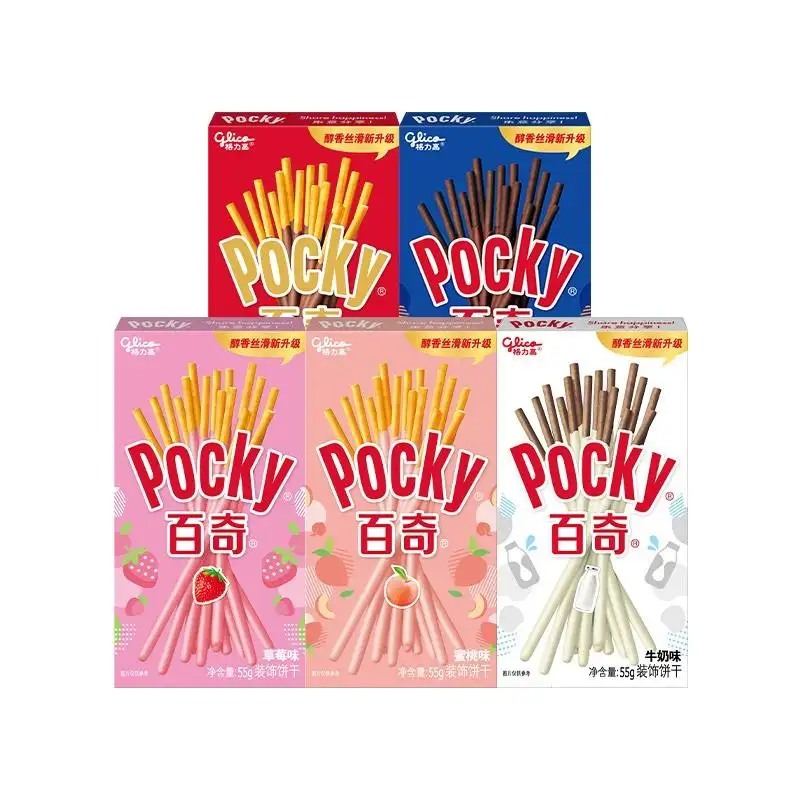 Großhandel Chocolate Sticks 55g Pocky Strawberry Flavor Kekse Stick Cookies aus China