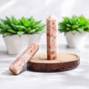 El yapımı turuncu Sunstone kristal dikilitaş kulesi meditasyon şifa kristal noktası kulesi Feng Shui ev dekor kral akik - Product Image 1