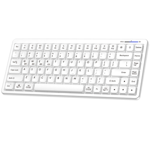 Teclado de modo dual Teclado BT 84 teclas Estructura de botón de pie de tijera Recargable 2,4G Teclado de computadora Offiec inalámbrico - Product Image 2