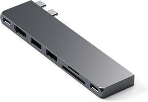 7合1适配器，适用于McBook Pro M2，带USB 4端口和4K HDMI分辨率Satechi USB C集线器多端口适配器Pro Slim - Product Image 5