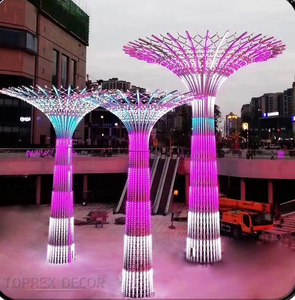 Iluminación navideña interactiva 3D programable RGB para estructura exterior IP65 Tema de árbol LED cadena decoraciones vacaciones - Product Image 1