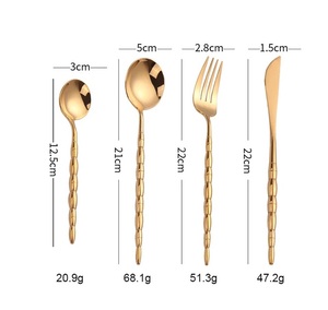 Standard Quality Modern Look <strong>Design</strong> <strong>Flatware</strong> Cutlery Set With Brass <strong>Shell</strong> Shaped Handle Spoon Fork and Knife Set - Product Image 6