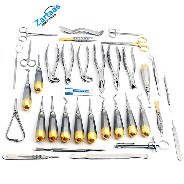 Set di 74 ogni estraente dentale orale ascensori forcipe KIT di strumenti Set strumenti dentali produttore ed esportatore