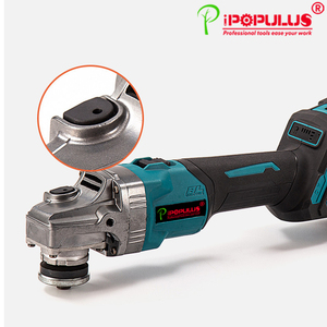 iPOPULUS 125毫米无刷电动角磨机6齿轮切割机电动工具，带锂离子电池
