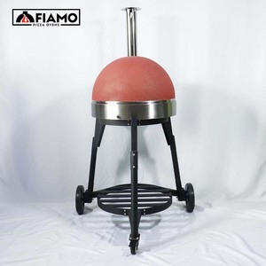 FIAMO MINI Freestanding Ceramic BBQ Grill Korean Style <strong>Red</strong> Clay Pizza Stove <strong>Gas</strong> <strong>Oven</strong> for Pizza Dome With Pizza Stone - Product Image 5