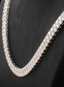 925スターリングシルバーMoissaniteダイヤモンドキューバチェーンアイシングアウトキューブチェーンネックレスウェディングダイヤモンドネックレス