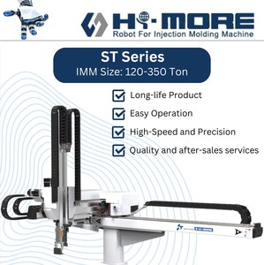 Hi-more ST-Serie Full Servo Traverse Arm Roboter Pick Up Loader für Kunststoffs pritz guss für 180-350 Tonnen IMM - Product Image 2