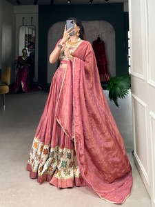 最新のデザイナー衣装売れ筋最高の純粋なきらめき<span class=keywords><strong>Lehenga</strong></span> Choli & Dupatta with Plain and Printed Work Woman Fashion Exporter