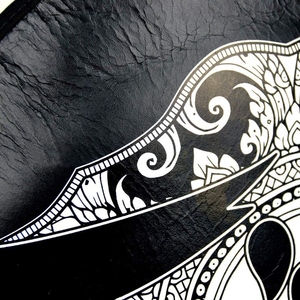 Giá bán buôn Fairtex bụng Pad Muay Thái đấm bốc chất lượng hàng đầu da tùy chỉnh Fairtex Logo Trọng lượng nhẹ vệ sĩ bụng bảo vệ - Product Image 6