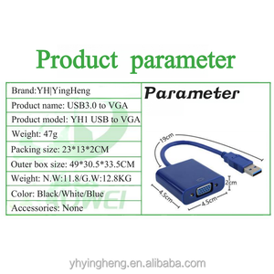 USB to VGA 1080p高解像度ビデオディスプレイアダプター新しい状態電源コンバータラップトップモニターおよびプロジェクター用 - Product Image 6
