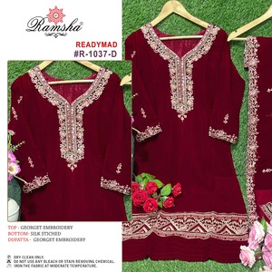 結婚披露宴やアウトドアウェア用の新しいデザイナーの既製パキスタンスーツインドとパキスタンの服 - Product Image 5