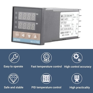 Termostato digital de salida de 12V, controlador de temperatura SSR, entrada universal (TC (1. 2)/RTD (2. 2) para laboratorio, termostato digital de 1/2/2/2" - Product Image 4