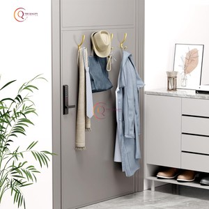 Design semplice gancio da parete retrò in ottone panno e asciugamano per bagno a parete modello di pianta tipo fatto a mano Color oro