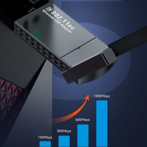 Adattatore Ethernet per scheda di rete per PC, scheda di rete con 3.0 WIFI 1300Mbps Dual-band - Product Image 6