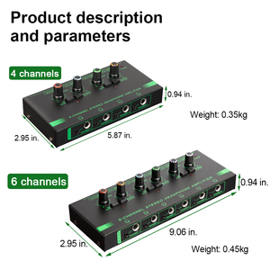 Factory Prices H6 Professional 6Channels Stereo Headphone Amplifier Portable Monitoring Compact USB <strong>Audio</strong> <strong>Interface</strong> - Product Image 3