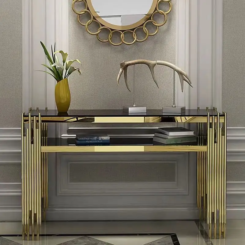 Salon Console Tables Partition Curio Cabinet Couloir Couloir Contre le Mur Lumière Console De Luxe