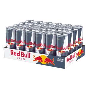 Red Bull Energy Drink Zero 24パレット缶なし砂糖とカロリー使い捨て (24x250 ml)