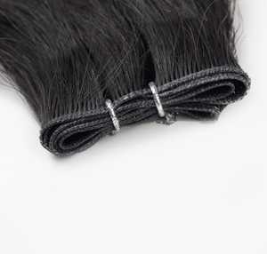 Yüksek kalite 100% bakire Remy insan saçı postiş vücut dalga tarzı hindistan/Peru makinesi çift atkı Genius görünmez dokuma - Product Image 3