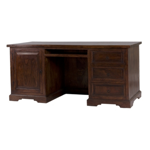 Best Modern Design Office <strong>Table</strong> Indian Solid Mango Wood <strong>Computer</strong> Desk With 3 Drawers 1 Door Home Office School Study Living Room - Product Image 1