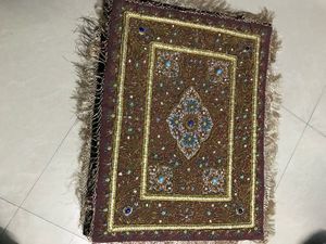 手作りモダンデザイン伝統的なザリジュエルカーペット傑作芸術壁吊り洗練された半貴石用