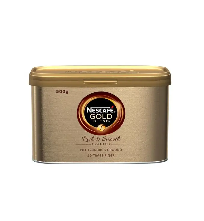 Lata de café instantâneo Nescafé Gold Blend, 500g - feijão Arábica e Robusta misturado com experiência