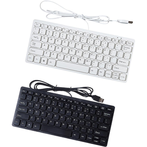 Teclado de ordenador con cable Plug Play USB Keyboard Low Profile Chiclet Keys para PC Laptop