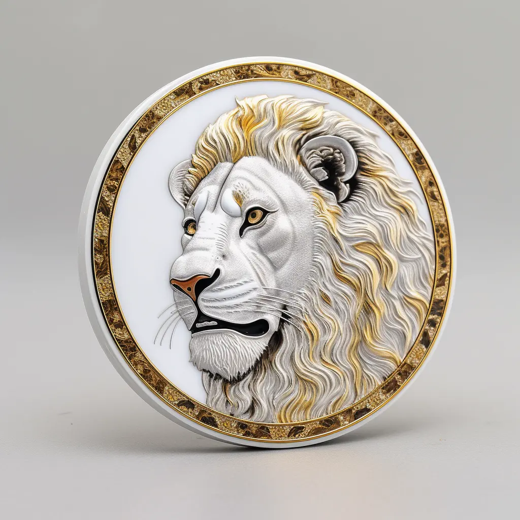 Индивидуальный дизайн 3D high end lion dual tone специальные монеты