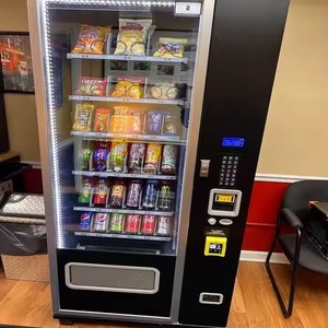 批发商业自动售货机食品小吃和饮料自动售货机现金硬币和卡片 - Product Image 1
