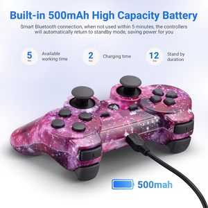 BT Pro Controller per PS3 Controller Wireless compatibile con Playstation 3 doppio Shock sensore di movimento a distanza Gamepads - Product Image 4