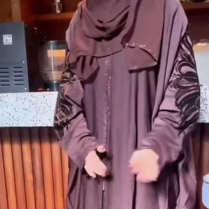 伊斯兰优雅谦虚女性传统穆斯林服装美丽拼布阿巴亚风格迪拜配件