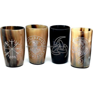Klasik boynuz drinkware Artisanal boynuz horn kupa özelleştirilebilir boynuz fincan restoran içecek hizmet için lüks el sanatları tarafından kupa - Product Image 3