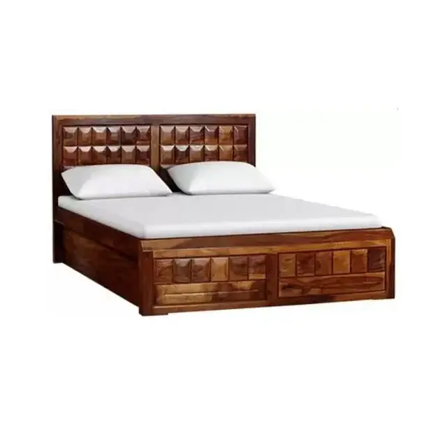 جودة عالية نحت البلاد الأمريكية غرفة نوم مربع حجم الملك سرير مزدوج تصاميم سرير