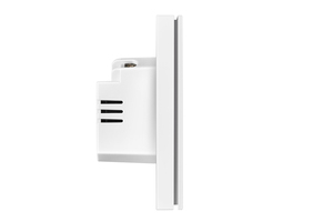Wireless Smart wi-fi luce a muro interruttore a pulsante 3 bande doppio pannello di plastica Grey Gold Face con telecomando di controllo vocale - Product Image 3
